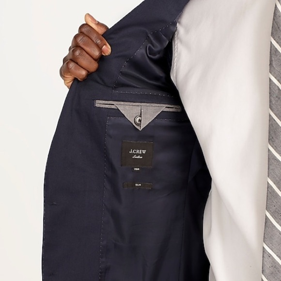 NWT J CREW LUDLOW ITALIAN CHINO BLAZER 40L NAVY SUMMER SEASON WEIGHT - Picture 10 of 10